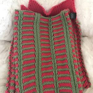 Long Green and Pink Scarf